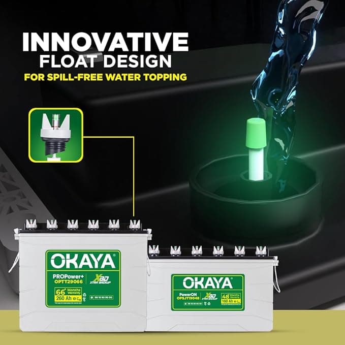 OKAYA PowerON OPSJT17048 140Ah Super Jumbo Tubular Advanced Battery for Home, Office & Shops | Robust & Compact Design | Extra Backup (XBD Technology) | 48 Months Total Warranty - 4