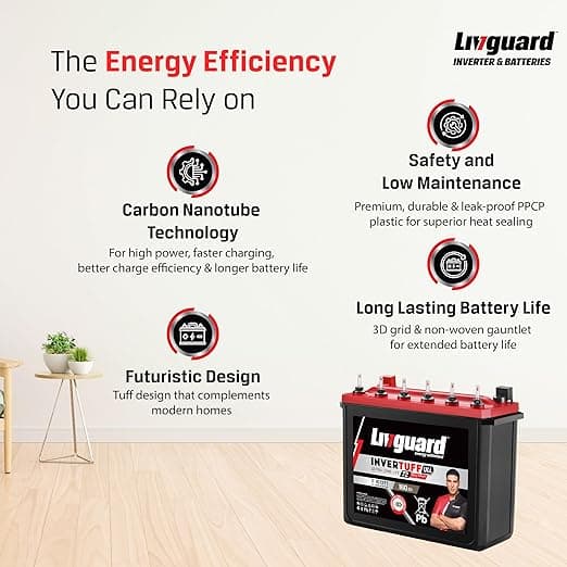 Livguard IT 1672TT |Tall Tubular Inverter Battery |160 Ah |72 Months Warranty | Reliable Backup for Home, Office and Shop - 4