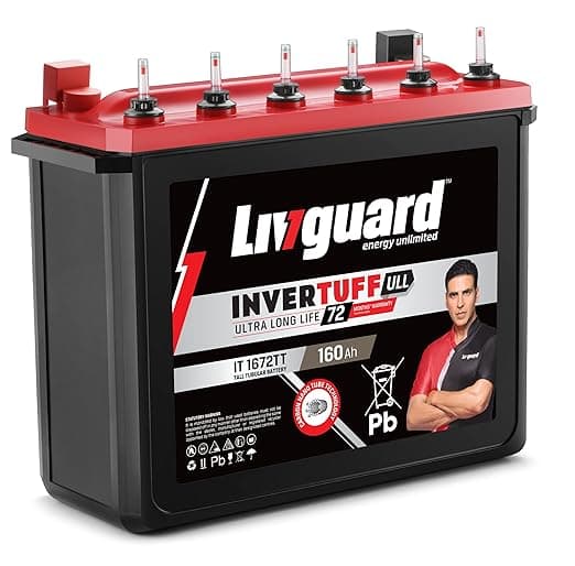 Livguard IT 1672TT |Tall Tubular Inverter Battery |160 Ah |72 Months Warranty | Reliable Backup for Home, Office and Shop - 5