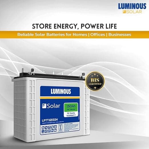 Luminous LPTT12150H 150Ah Tall Tubular Solar Battery | Efficient | Reliable | Low Maintenance | 5-Year Warranty - 4