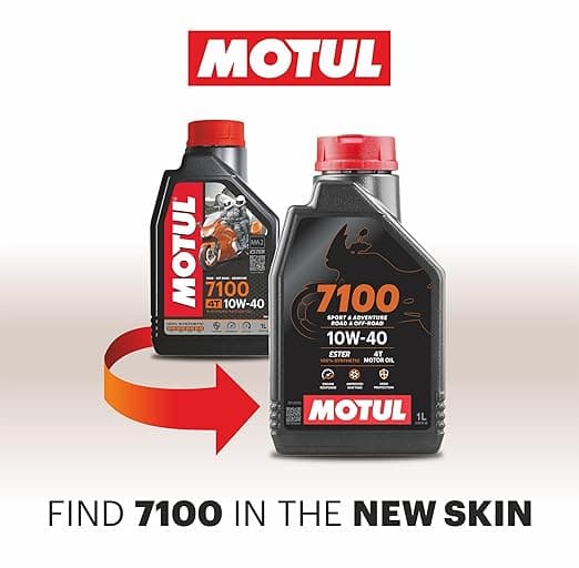 Motul 7100 4T Fully Synthetic Petrol Engine Oil for Bikes, 10W-40 - 1L - 5