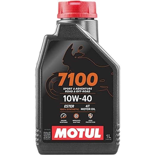 Motul 7100 4T Fully Synthetic Petrol Engine Oil for Bikes, 10W-40 - 1L
