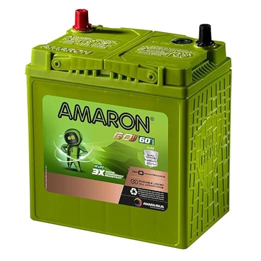 Amaron Go Series Hi Life Car Battery - Amaron Go - Go 34B20L with Warranty- 48 Months (24 Months Free + 24 Months Pro Rata)